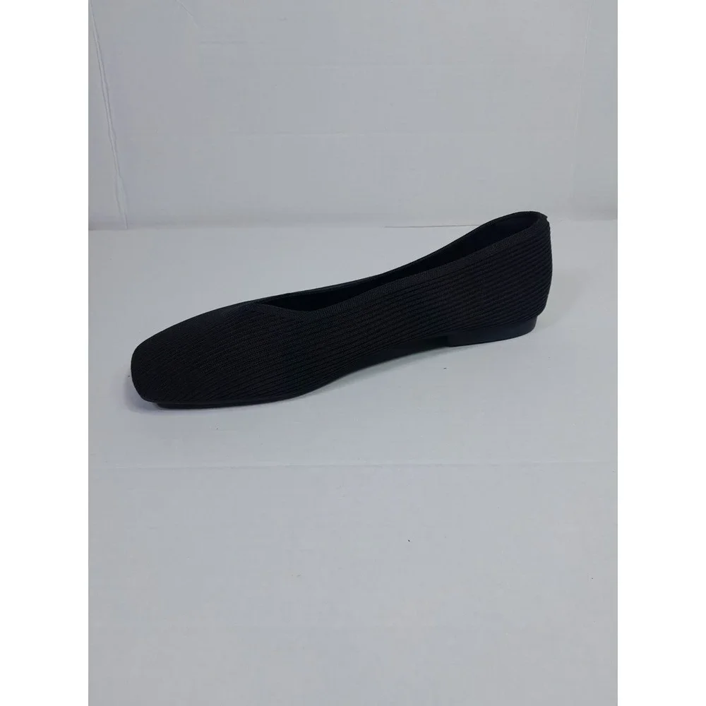 VIVAIA Margot Square Toe V-Cut Ballet Flats. Black. Size 43, US 11. VGUC.